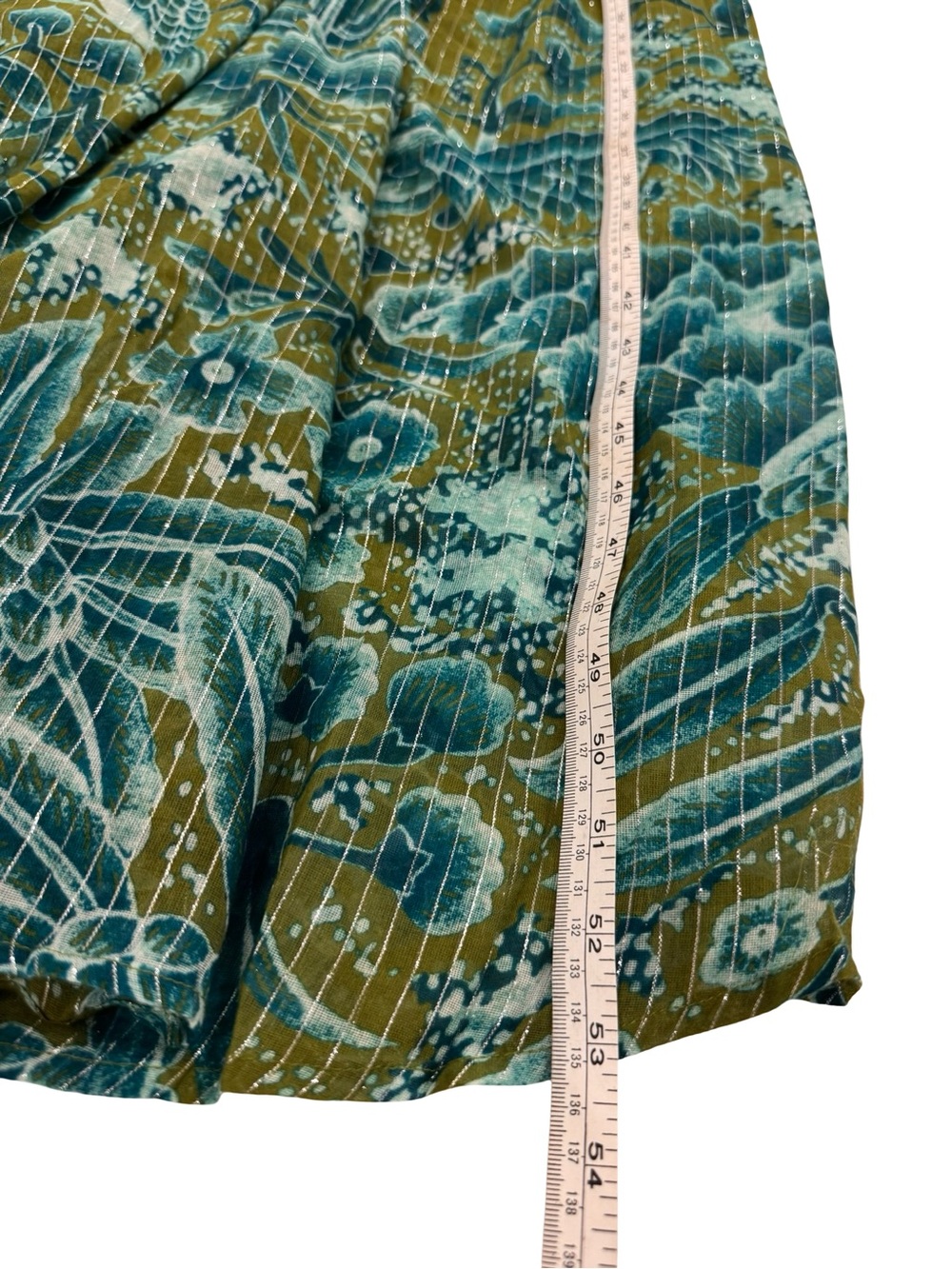 Anthropologie Green Floral Halter Maxi Dress - Picture 9 of 16